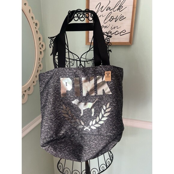 NEW Stormy Gray Victoria’s Secret PINK Black Friday Tote 2021 - Picture 1 of 7